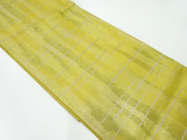 川島織物製　刷毛目模様織出し袋帯